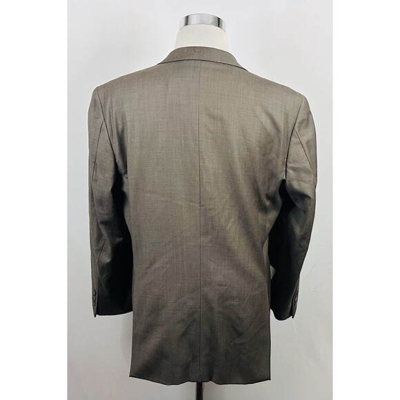 Joseph Abboud 40R Sport Coat Beige Super 130s Wool Three Button Double Vented - Picture 6 of 8